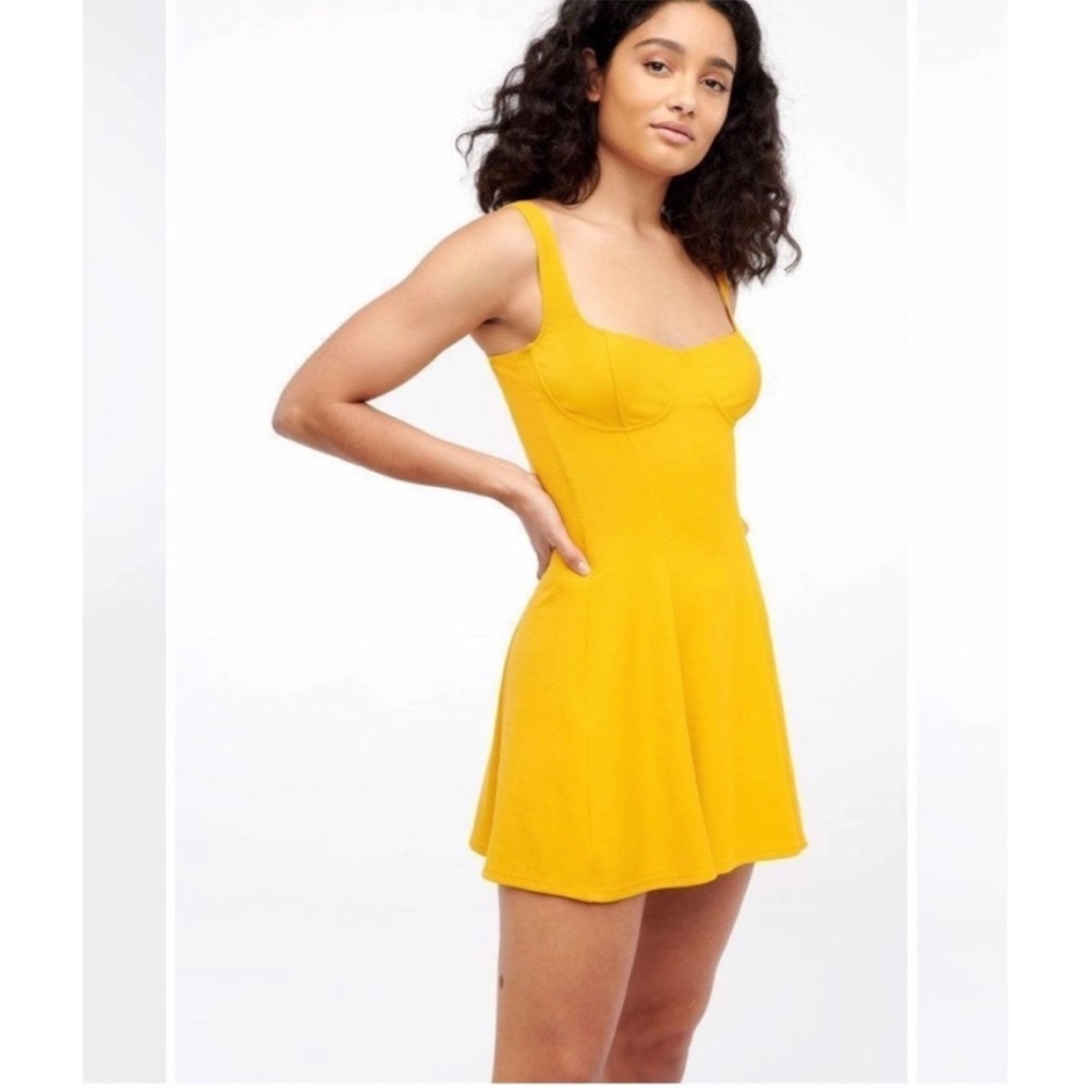 CAPULET Women’s Yellow Sungold Shiloh Skater Dress Size Medium